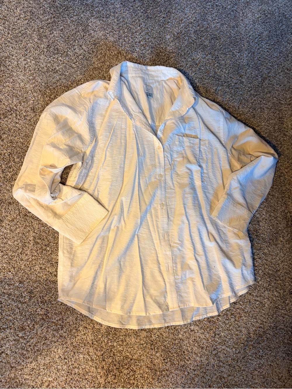 a new day Cream Button-Down Shirt - Casual Long Sleeve